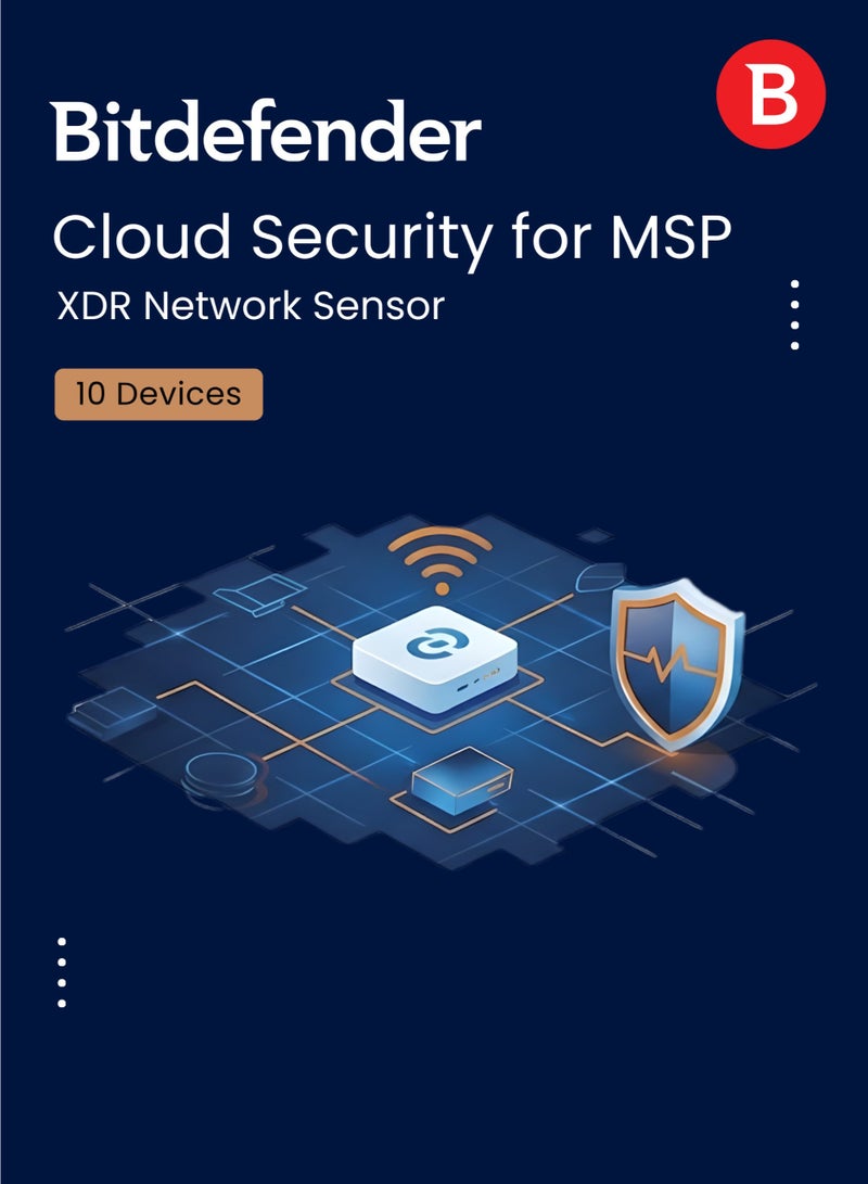Bitdefender Cloud Security for MSP – XDR Network Sensor 10 Devices  for 1 Year | Digital License | SAME DAY DELIVERY